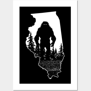 illinois Bigfoot Posters and Art